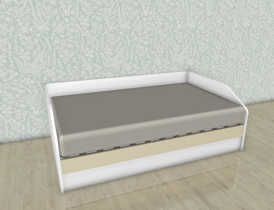 Кровати 120х200, Модульная система Карина Кровать КР-119 Снежный ясень