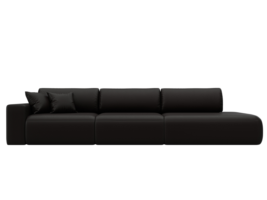 Диваны еврокнижки, Диван прямой Лига-036 НПБ Модерн Лонг подлокотник слева, экокожа GRIFON