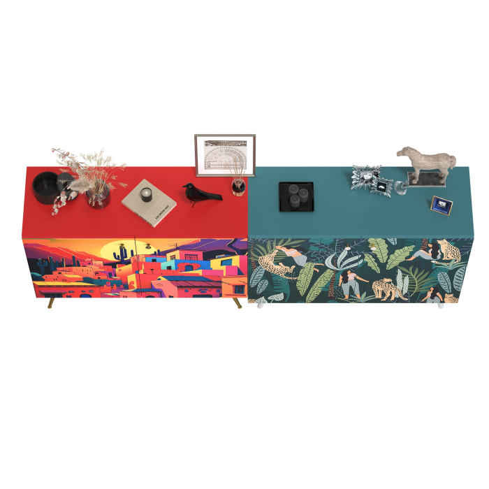 ТВ-тумбы, Комоды с рисунками на фасадах Либера и Кармин