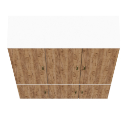 Пенал бельевой с полками и платяной шкаф Лидер-8