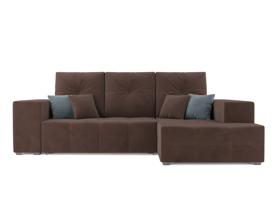 Диваны угловые в гостиную, Диван угловой Монреаль Правый угол (Велюр)