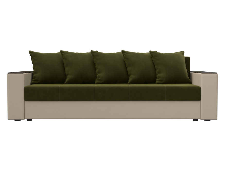 Диваны еврокнижки, Диван прямой Дубай Лайт, микровельвет/экокожа