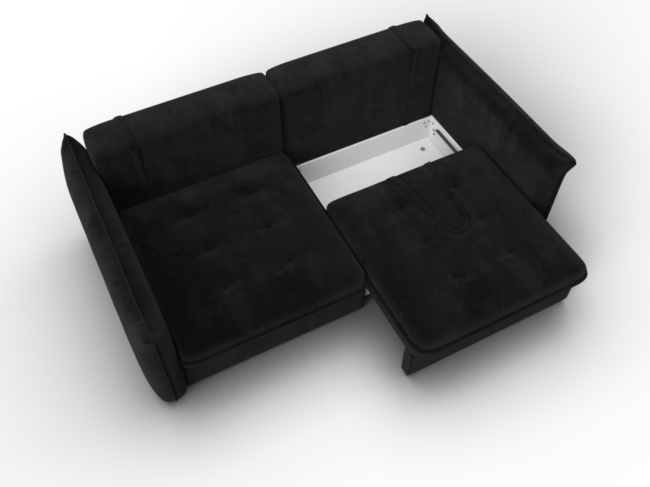 Диваны еврокнижки, Диван прямой Лига-100 НПБ, велюр SEVEN