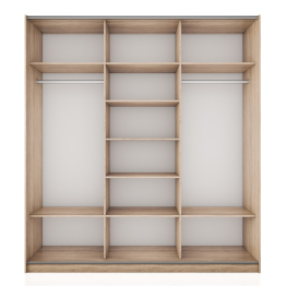 Шкаф-купе Прайм 3-х дверный Стекла черные/Доводчики 210х57х230