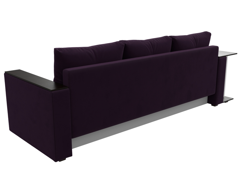 Диваны еврокнижки, Диван прямой Атланта со столом слева, велюр
