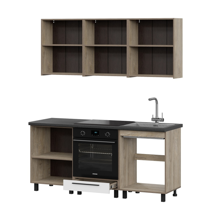 Кухонные гарнитуры, КГ Этна Софт Вайт Гиза 2_1,8