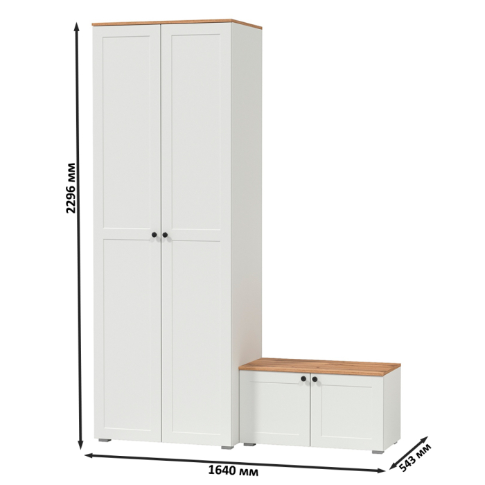 Прихожие, Шкаф для одежды и тумба две дверки Остин