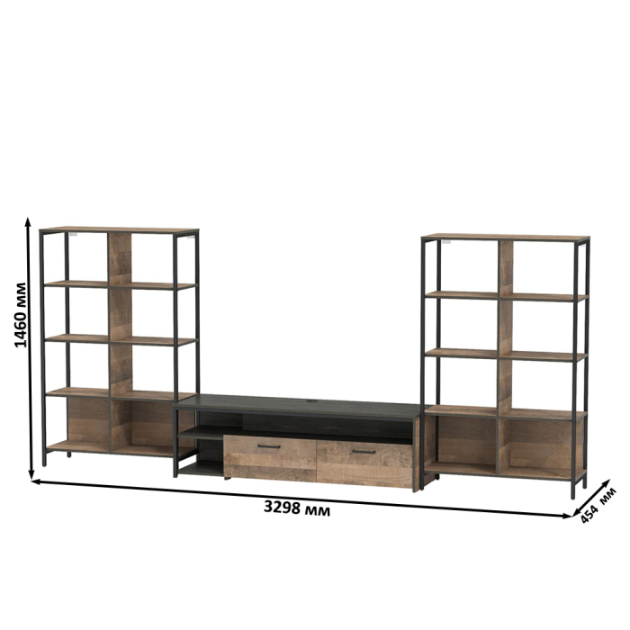 Стенки для гостиной, Два стеллажа 13.151.02 в гостиную Трувор и ТВ-тумба