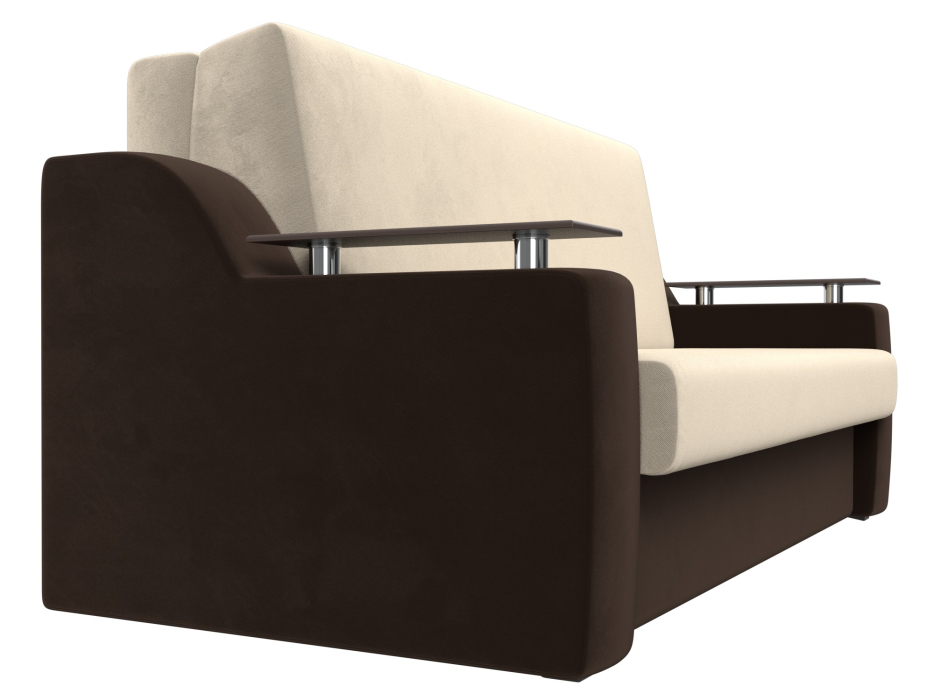 Диваны с ящиком для белья, Прямой диван аккордеон Сенатор 140, микровельвет