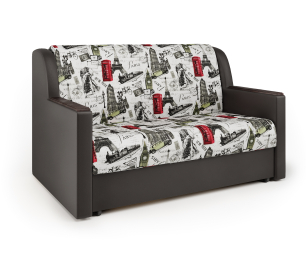 Диван-кровать Аккорд Д 140, велюр/экокожа