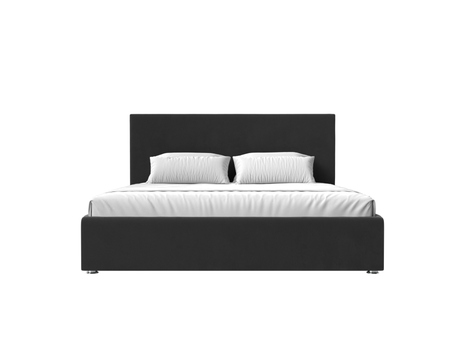 Мягкая кровать, Интерьерная кровать Кариба 160, велюр