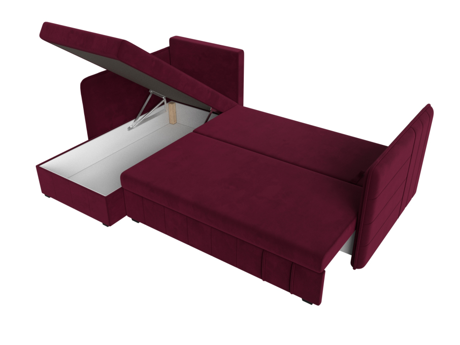 Диваны угловые в гостиную, Угловой диван Слим левый угол, микровельвет