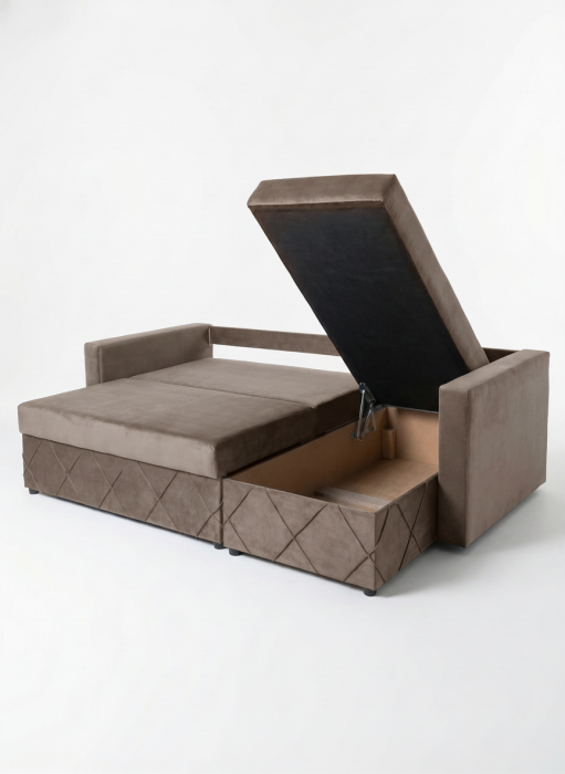 Диваны угловые, Диван угловой Стелла 140, велюр