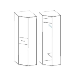 Шкаф угловой Город-2