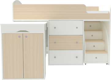 Кровать чердак Малыш, Белый