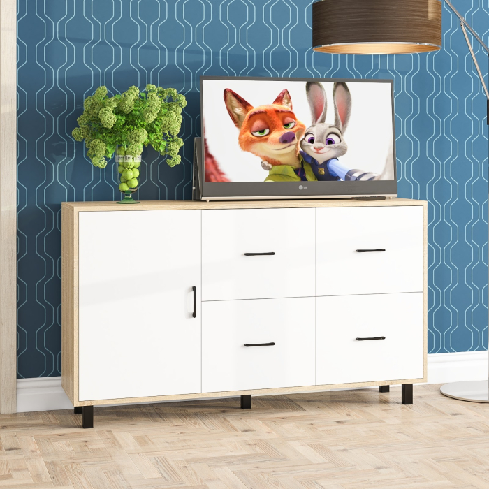 Комоды, Комод-тумба 4-ре ящика и дверка РВК 125-1504