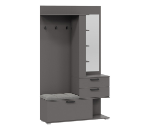 Эрика вешалка комбинированная с крючками и зеркалом тип 2