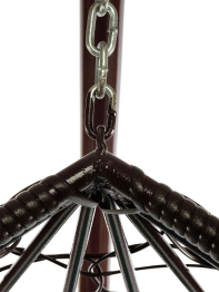 Подвесное кресло КАПЛЯ с ротангом коричневое