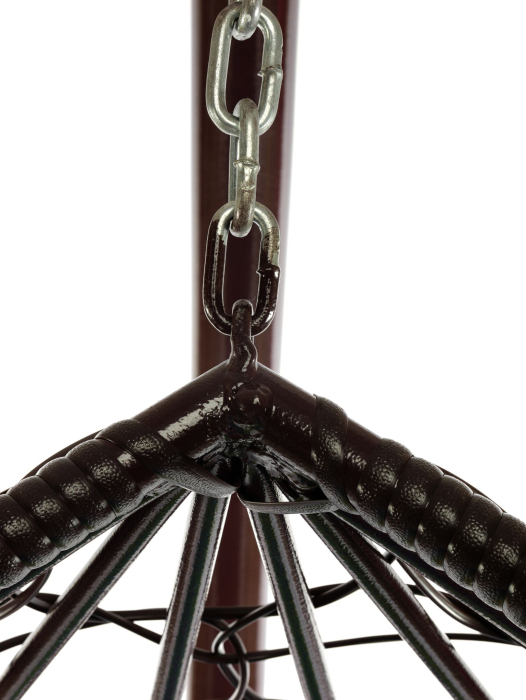 Подвесные кресла, Подвесное кресло КАПЛЯ с ротангом коричневое