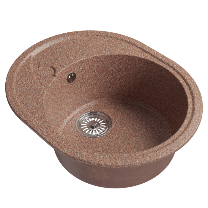 Кухонные мойки, Мойка ML-GM17 овальная с крылом, 580*470*180мм NEW*