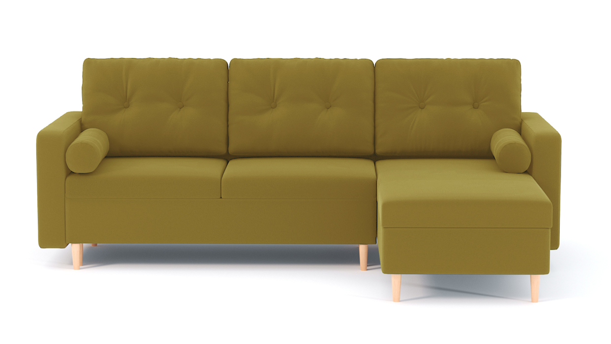 Диваны угловые в гостиную, Диван-кровать угловой еврокнижка-пантограф Белфаст, велюр