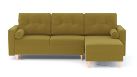 Диван-кровать угловой еврокнижка-пантограф Белфаст, велюр