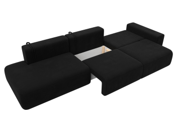 Диван прямой Лига-036 Модерн Лонг подлокотник справа, микровельвет