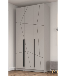 Шкаф для одежды 67.12 Брандо (3-х дв.) МДФ Геометрия