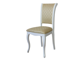 Стул С-6 / Тон 304 Белый /  Андрис Бежевый Соты ( Комплект 2 шт. )