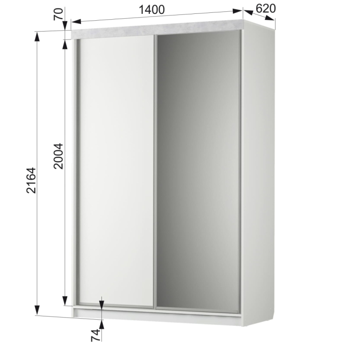 Шкафы-купе 2-х дверные, Шкаф-купе Акация