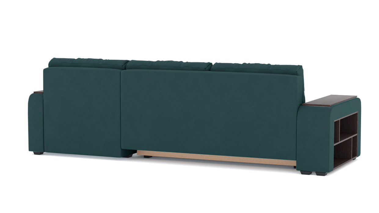 Диваны угловые в гостиную, Диван-кровать угловой Милан ПБ еврокнижка, велюр