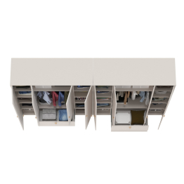 Два шкафа 4-х дверных в спальню Афина с ящиками и дверками