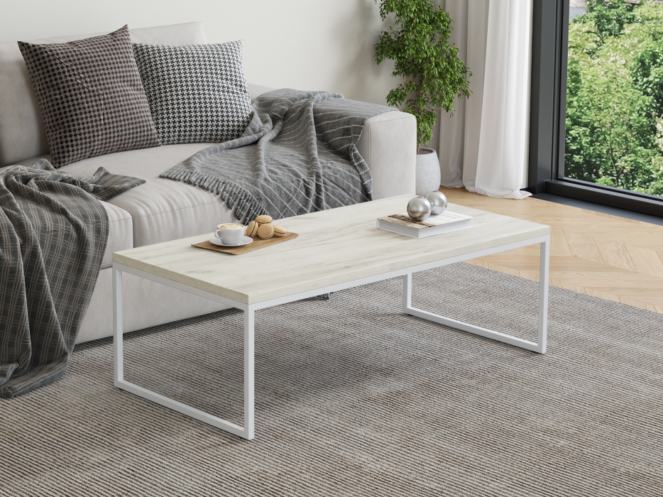 Журнальные столики, Столик журнальный Айсберг Лофт 03 Белый