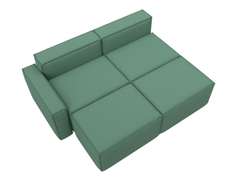 Диван угловой модульный Лига-063 угол левый, рогожка Амур