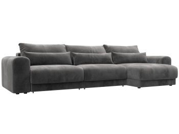 Диван угловой Лига-056 НПБ Лонг угол универсальный, велюр TOWER