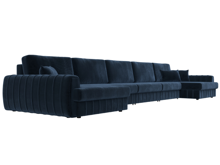Диваны угловые в гостиную, Диван П-образный Лига-057 НПБ МегаЛонг, велюр TOWER