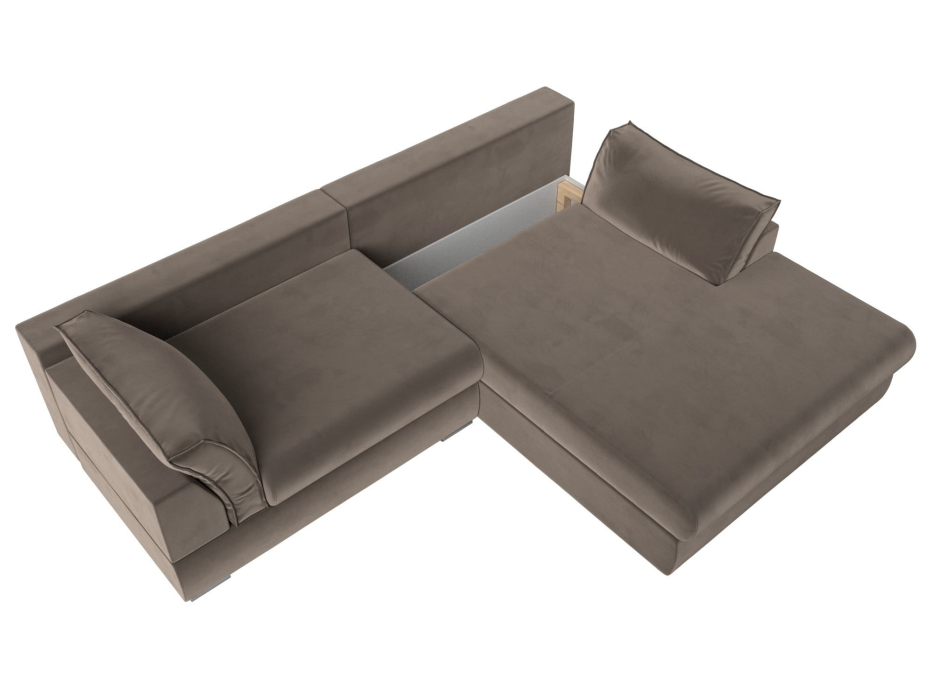 Диваны угловые в гостиную, Угловой диван Пекин угол правый, велюр