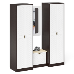 Прихожая П-6 компоновка № 8 МДФ фрезеровка ромб