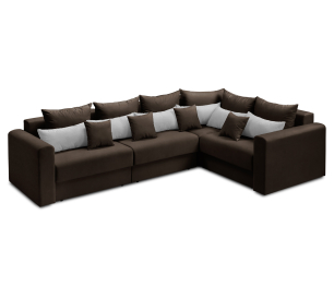 Диван угловой Мэдисон Лонг со спальным местом, микровелюр