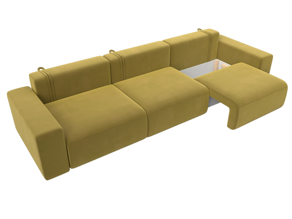 Диваны еврокнижки, Диван прямой Лига-036 Классик Лонг, микровельвет