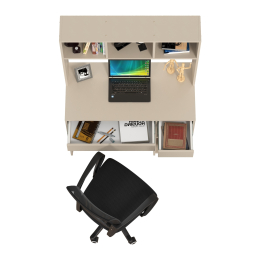 Компьютерный стол Моби Комфорт 12.77F с компьютерным креслом 103 чёрного цвета