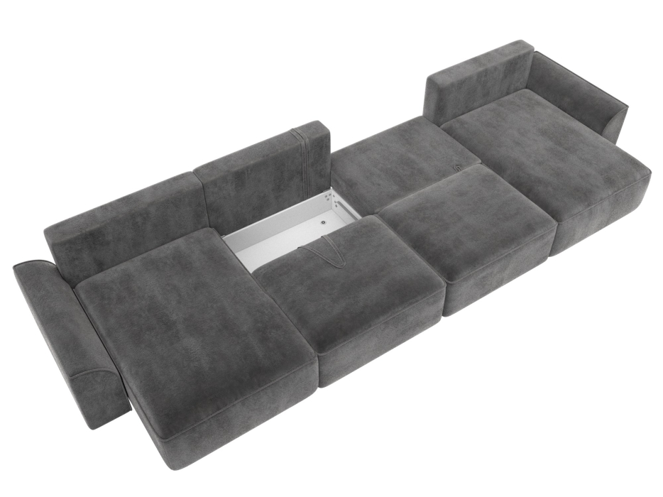 Диваны еврокнижки, Диван п-образный Лига-048 НПБ лонг, велюр TOWER