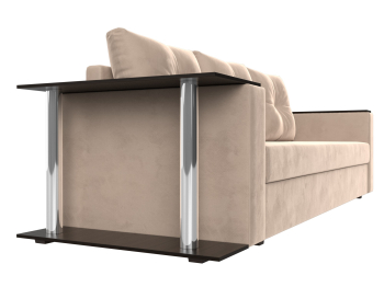 Диван прямой Атланта со столом слева, велюр