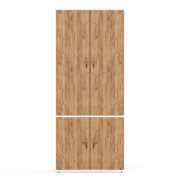 Шкаф с вешалкой для одежды и полками Лидер-8 МД 20Б