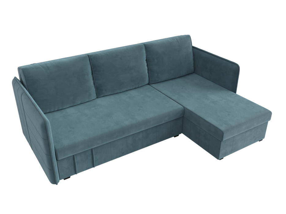 Диваны угловые в гостиную, Диван угловой Слим универсальный угол, велюр