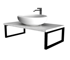 Тумбы в ванную комнату, Столешница для ванной 1Marka GRUNGE LOFT 100 