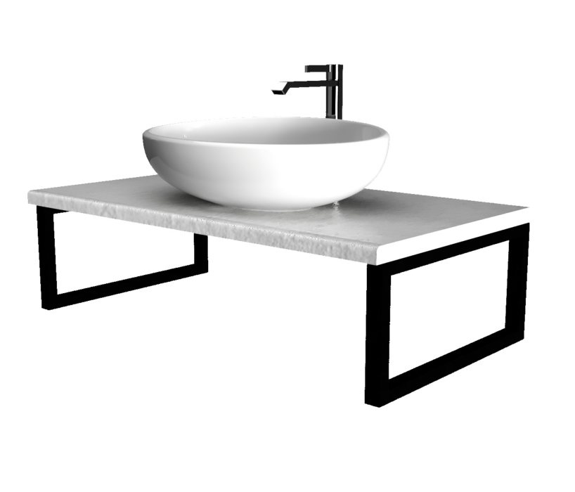 Тумбы в ванную комнату, Столешница для ванной 1Marka GRUNGE LOFT 100 