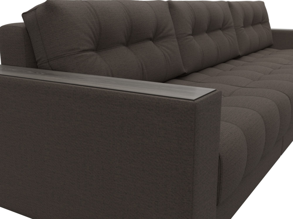 Дизайнерские диваны для гостиной, Диван прямой с декором Лига-049 НПБ Лонг, рогожка Амур