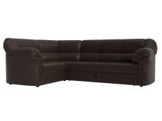 Диваны угловые в гостиную, Диван угловой Карнелла левый угол, экокожа
