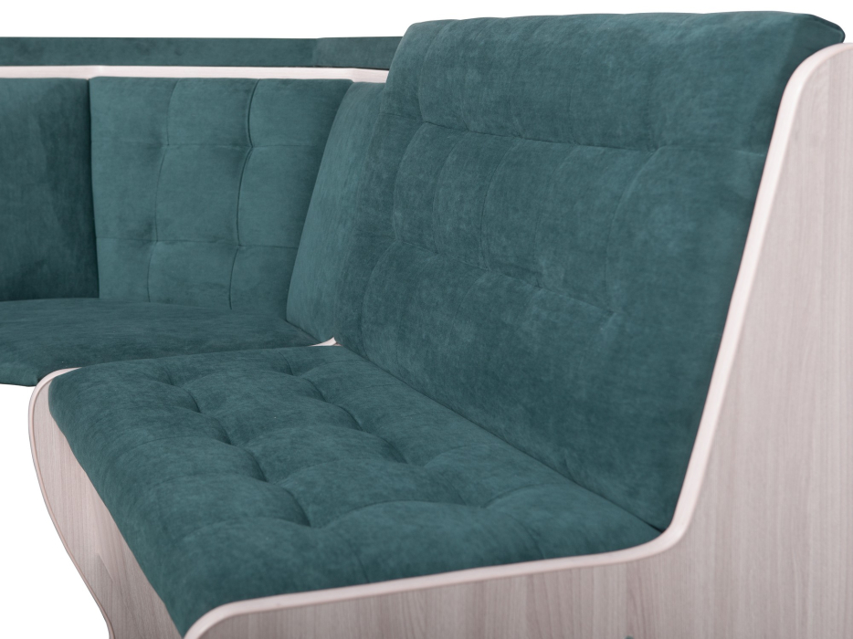 Кухонные уголки, Кухонный уголок Стиль 1Л (со столом СТ-2У) Ясень шимо светлый / велюр